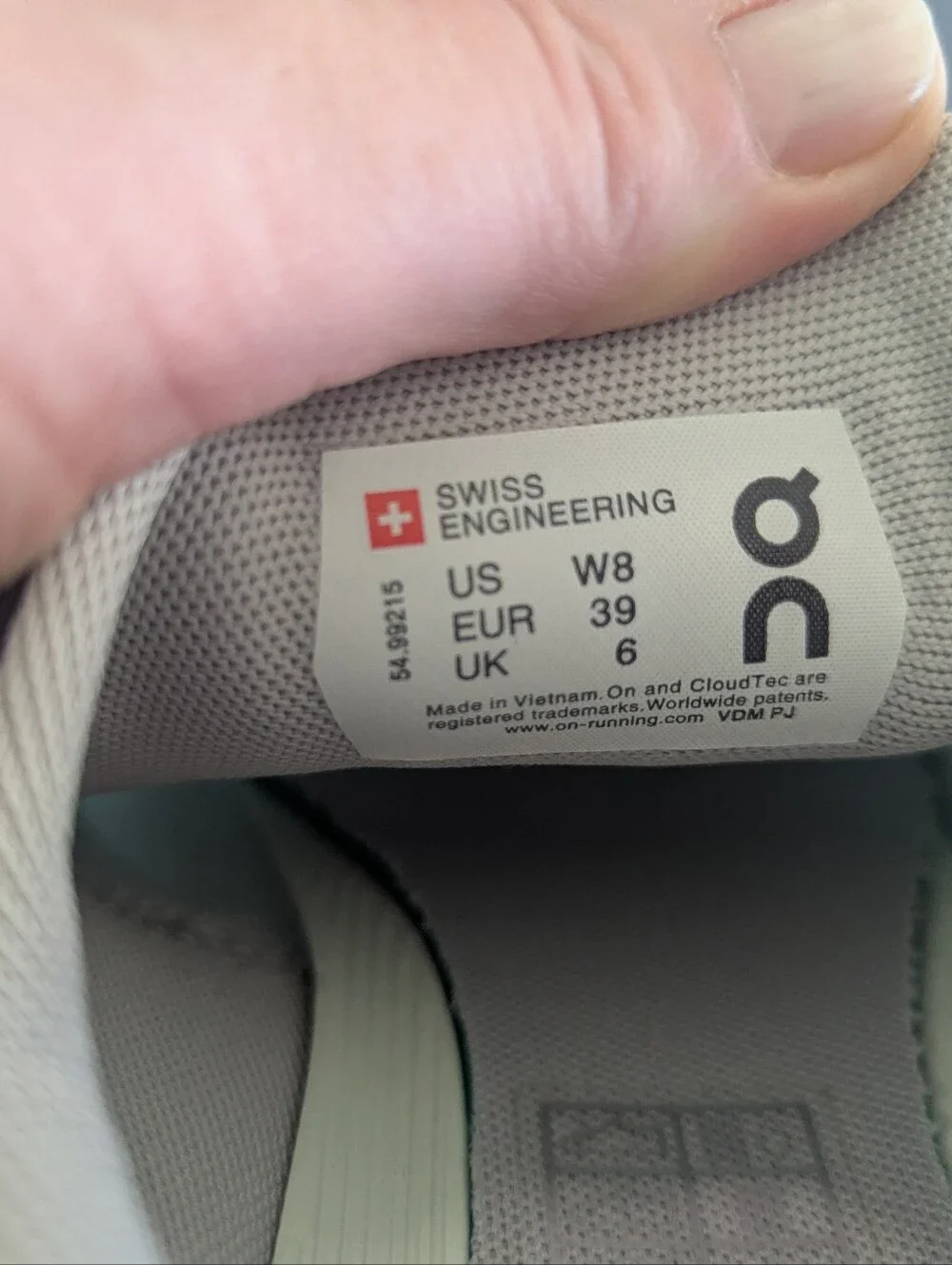 On Running Women’s Athletic Shoes - Navy and Light Mint With Grey Laces